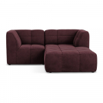 Burgundiapunane sametist nurgadiivan (parem nurk) Aloha - Makamii