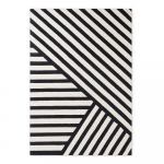 Mustvalge k&auml;sitsi kootud villane vaip 200x290 cm Stryve Noir - Elle Decoration