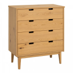 Naturaalsest tammepuidust kummut 75x85x38 cm Garrison - Rowico