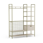Roheline avatud terasest riidekapp 140x179.5x40 cm Amara - Marckeric