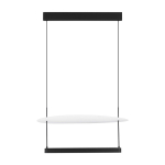Valge/mattmust alumiiniumist h&auml;mardatav LED-rippvalgusti &oslash; 60 cm Diona - Nova Luce
