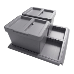 Hall plastpr&uuml;gikast 2x12 l sorteeritud j&auml;&auml;tmete jaoks/sisseehitatud Metropolis Flip-up - Elletipi