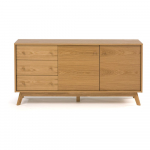 Tammedekooriga madal kummut 149x75 cm Kensal - Woodman
