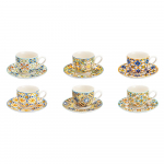 6 tassiga tassikomplekt koos taldrikutega Medicea - Brandani