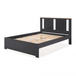 Tumehall kaheinimesevoodi restiga 140x190 cm Enara - Marckeric