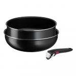 Alumiiniumist keedun&otilde;ude komplekt 3 tk Ingenio Easy Cook & Clean Black - Tefal