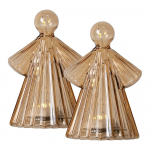 Pruunid heledad kaunistused 2 tk komplektis &oslash; 6,5 cm Alberte - Sirius