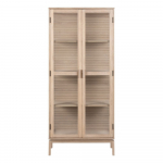 Vitriinkapp tammepuidust naturaalses v&auml;rvitoonis 80x180 cm Linley - Actona