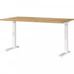 Reguleeritava k&otilde;rgusega tammedekooriga t&ouml;&ouml;laud 80x140 cm Downey &ndash; Germania