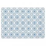 Valge-sinine diatomiidist vannitoamatt 50x70 cm Atlanta - douceur d'int&eacute;rieur