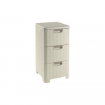 Kreem plastikust madal vannitoakapp 33x60 cm Style - Curver