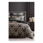 Pruun Renforc&eacute; 4-osaline pikendatud voodipesu kaheinimesevoodile koos linaga 200x220 cm Damask - Mila Home