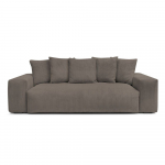 Hallikaspruun velvetist diivan 280 cm Voltaire - Bobochic Paris