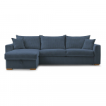 Tumesinine velvetist nurgadiivanvoodi (muutuv nurk) Augustin - Bobochic Paris