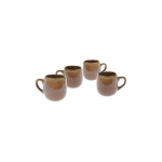 Pruunid keraamilised espressotassid 4tk komplektis 100 ml - Dakls