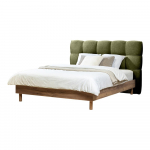 Roheline polsterdatud kaheinimesevoodi koos voodip&otilde;hjaga 180x200 cm Kumo - Bobochic Paris