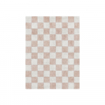 Heleroosa-kreem pestav k&auml;sitsi kootud puuvillane vaip 120x160 cm Kitchen Tiles Rose - Lorena Canals