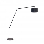 Must p&otilde;randavalgusti tekstiilist varjuga (k&otilde;rgus 221,5 cm) Ciana - Kave Home