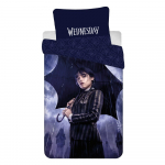 Tumesinine puuvillane laste voodipesu 140x200 cm Wednesday "Rain" - Jerry Fabrics