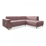 Roosa nurgadiivanvoodi panipaigaga (parem nurk/L-kujuline) Classy Sophie &ndash; Miuform