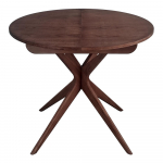 &Uuml;mmargune pikendatav s&ouml;&ouml;gilaud lisaplaadiga, p&auml;hklipuu imitatsiooniga, &oslash; 90 cm Jubi &ndash; Ragaba