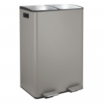 Hallikaspruun terasest pr&uuml;gikast 2x30 l sorteeritud j&auml;&auml;tmete jaoks/pedaaliga Aliya - Spirella