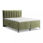 Roheline boxspring voodi panipaigaga 160x200 cm Mikana &ndash; Makamii