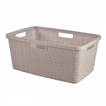 Taupe v&auml;rvi plastmassist pesukorv 46 l Jute - Curver