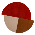 Tellisev&auml;rvi k&auml;sitsi kootud &uuml;mmargune villane vaip &oslash; 150 cm Mia Segment - Flair Rugs