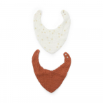 Kreemid/terrakottapunased puuvillased p&otilde;lled 2tk komplektis Olna - Kave Home