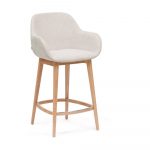 Beež polsterdatud baaritool k&auml;etugedega (istme k&otilde;rgus 66 cm) Konna - Kave Home