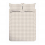 Beež 3-osaline voodipesu 200x200 cm Bamford Gingham Check - Catherine Lansfield