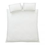 Valge perkal-puuvillane voodipesu 135x200 cm Contrast Trim - Bianca