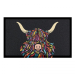PVC uksematt 40x70 cm Highland Cow - Artsy Doormats
