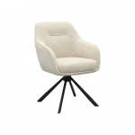 Kreemjas polsterdatud s&ouml;&ouml;gitool k&auml;etugedega Avola - Unique Furniture