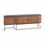 Mangopuust televiisorilaud naturaalses v&auml;rvitoonis 160x55x40 cm Curve - MOME
