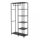 Must metallist riidepuuriiul 90x183x40 cm Valde - Bloomingville