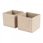 Beežid riidest hoiukarbid komplektis 2 tk 14x12x12 cm Sandy - Compactor