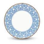 Valge/sinine portselanist magustoidutaldrik &oslash; 21 cm Azul - BonBistro