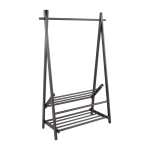 Mustast m&auml;nnipuidust riidepuuriiul 100x150x41 cm Cole - Jotex