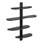 Mustast tammest riiul 80 cm Aliano - House Nordic