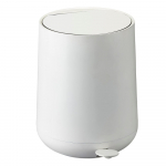 Valge pedaaliga plastikust pr&uuml;gikast 5 l Nova &ndash; Zone