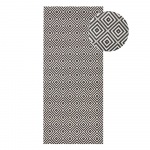 Must-valge &otilde;uevaip , 80 x 200 cm Karo - NORTHRUGS