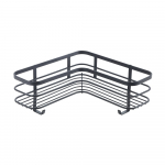 Mustale seinale paigaldatud nurgapealne vannitoa riiul Origin - Metaltex