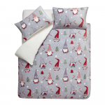 Hall mikroopl&uuml;&uuml;sist pikendatud voodipesu kaheinimesevoodile 230x220 cm Festive Gnomes - Catherine Lansfield