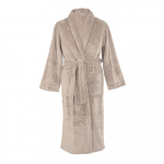 Taupe mikropl&uuml;&uuml;sist hommikumantel suurus L/XL Pippa - Tiseco Home Studio