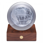 Tumepruun timmitav klaasist lambivari (k&otilde;rgus 12 cm) Amber - Gingko