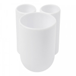 Valge plastikust tass hambaharjade jaoks Touch - Umbra