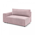 Heleroosa velvetist diivanimoodul, vasak nurk Nihad modular - Bobochic Paris