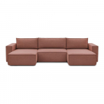 Roosa U-kujuline nurgadiivan Nihad - Bobochic Paris